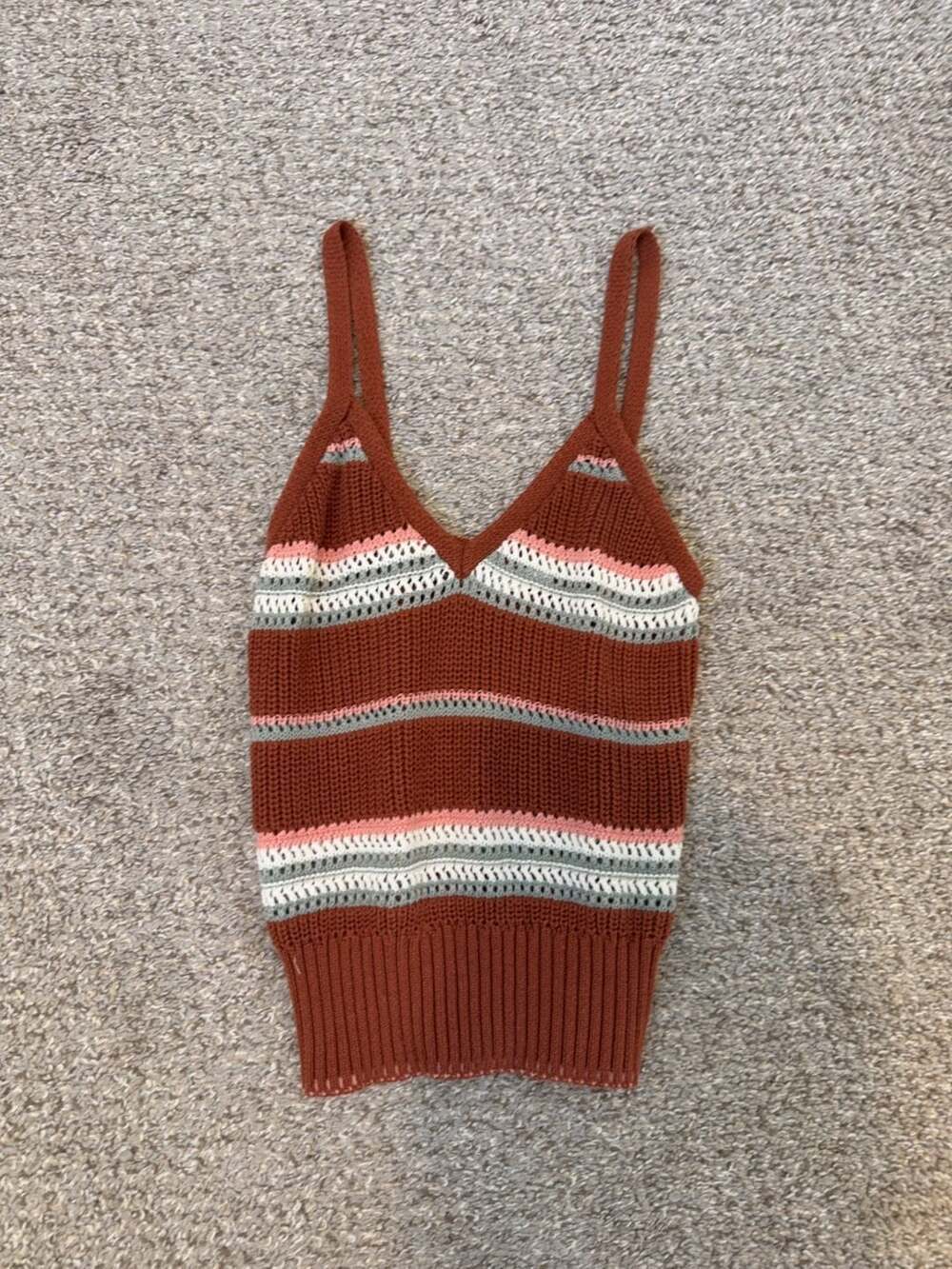 Arizona Jean Co Striped Knit Tank Top Size XS